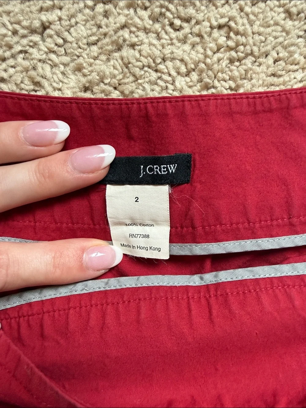 J. Crew Deep Red Pencil Skirt